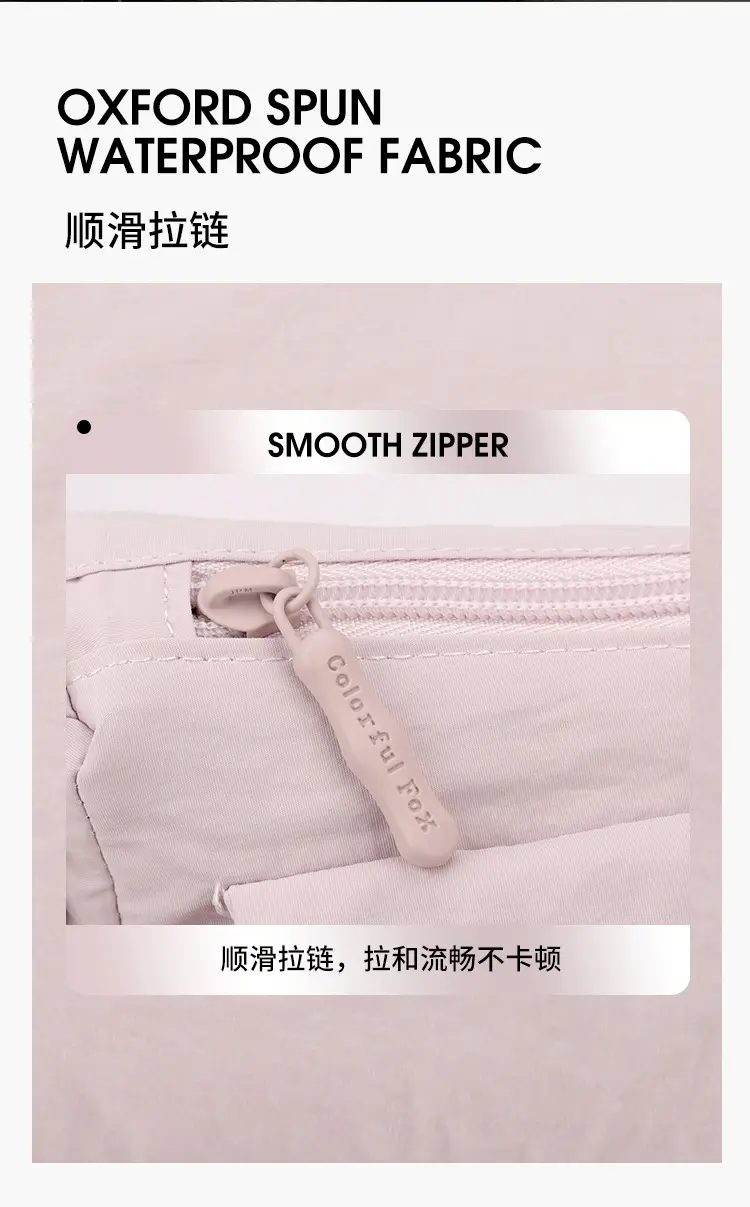 Light Pink Nylon Shoulder Bag for Women — feature 11