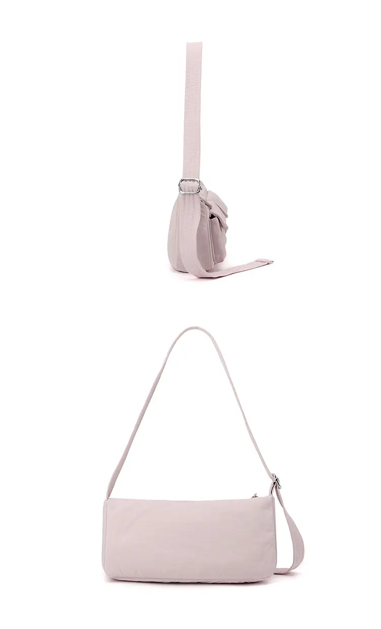Light Pink Nylon Shoulder Bag for Women — feature 23