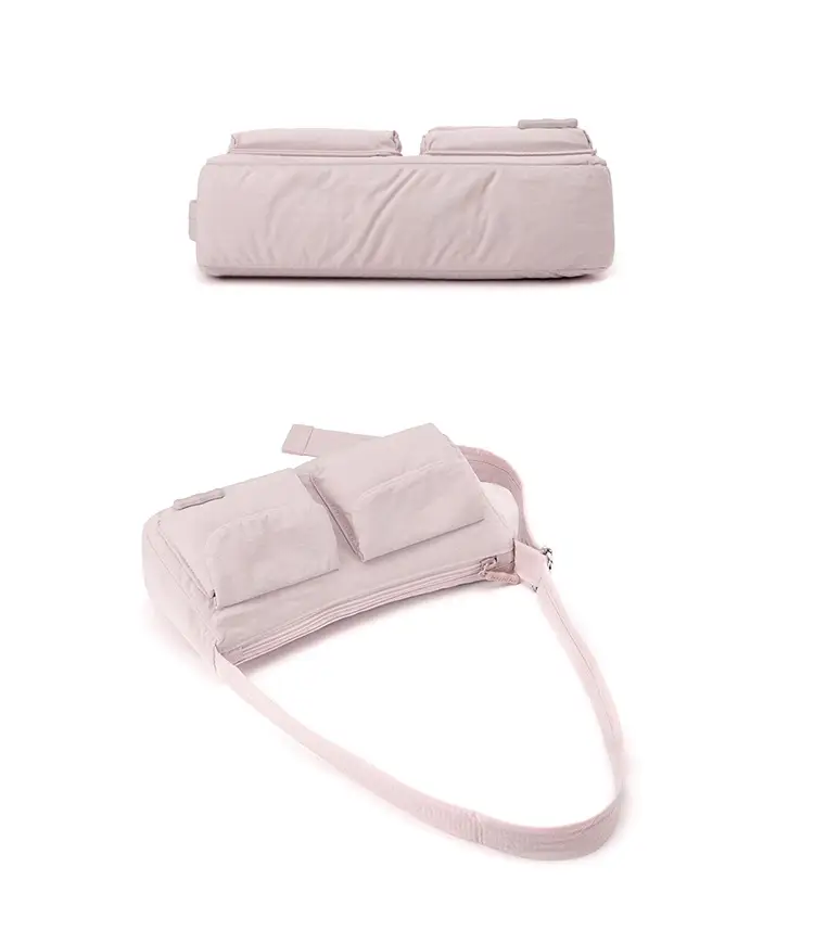 Light Pink Nylon Shoulder Bag for Women — feature 24