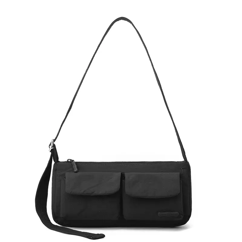Light Pink Nylon Shoulder Bag for Women - Image 6