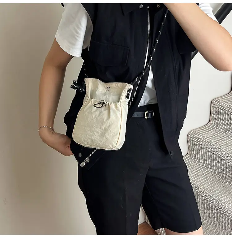 Blue Drawstring Mobile Phone Crossbody Bag for Women — feature 13