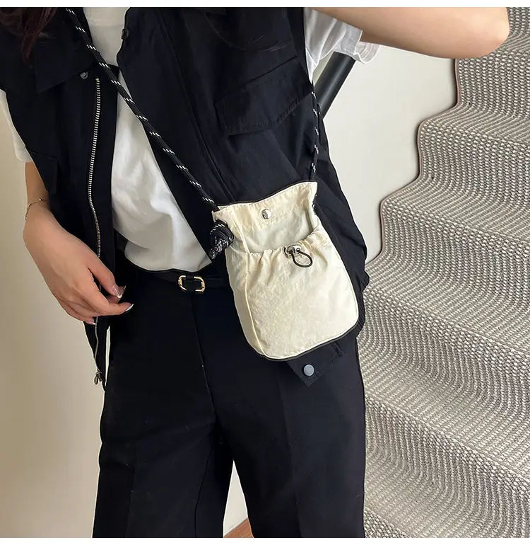 Blue Drawstring Mobile Phone Crossbody Bag for Women — feature 14
