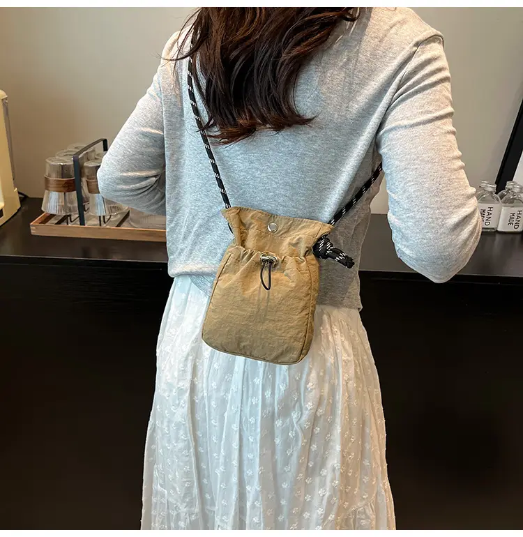 Blue Drawstring Mobile Phone Crossbody Bag for Women — feature 18
