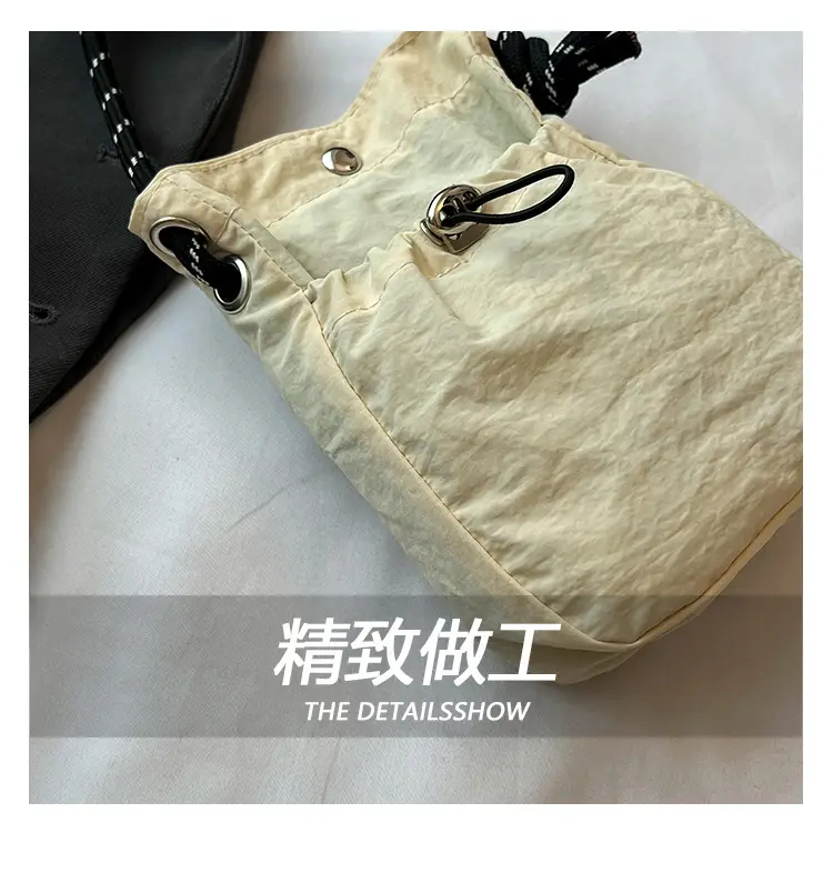 Blue Drawstring Mobile Phone Crossbody Bag for Women — feature 7