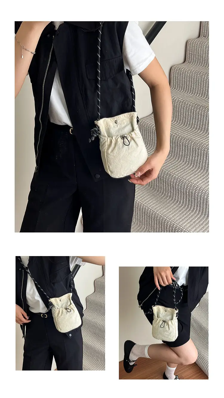Blue Drawstring Mobile Phone Crossbody Bag for Women — feature 8
