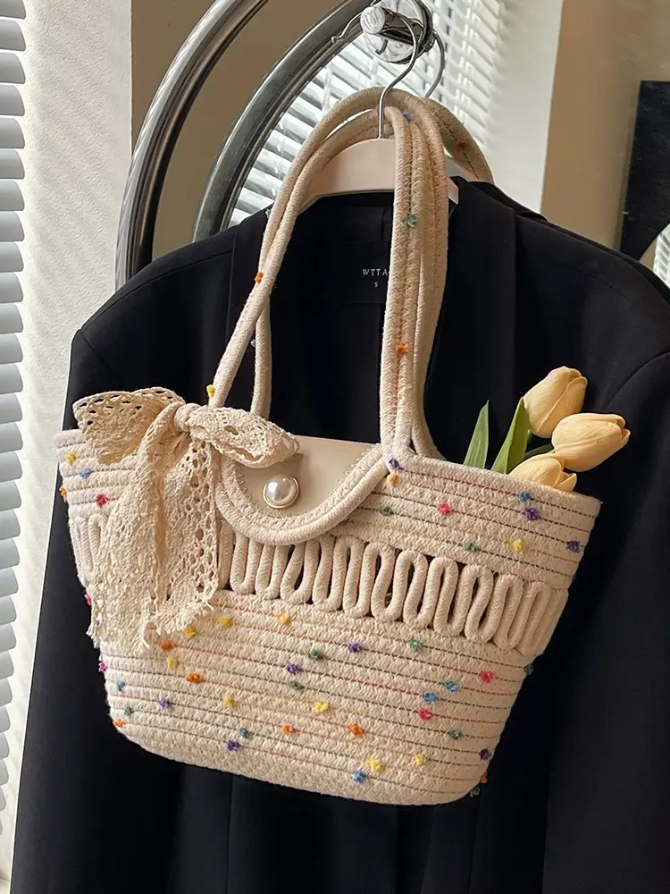 Women Woven Shoulder Bag Summer 2026 Niche Fashion - Image 8