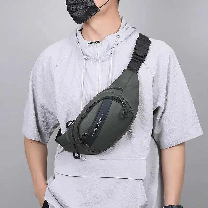 Men's Multi-Layer Sports Waist Bag with 4 Lens Options