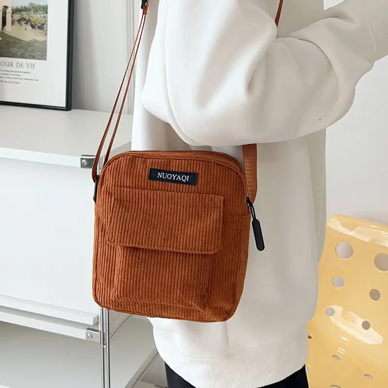 2025 Women's Crossbody Bag Corduroy Canvas Shoulder Bag - Image 8