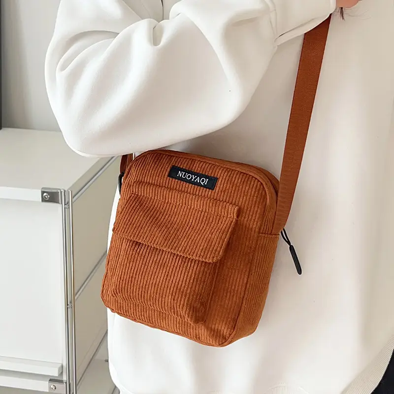 2025 Women's Crossbody Bag Corduroy Canvas Shoulder Bag - Image 9