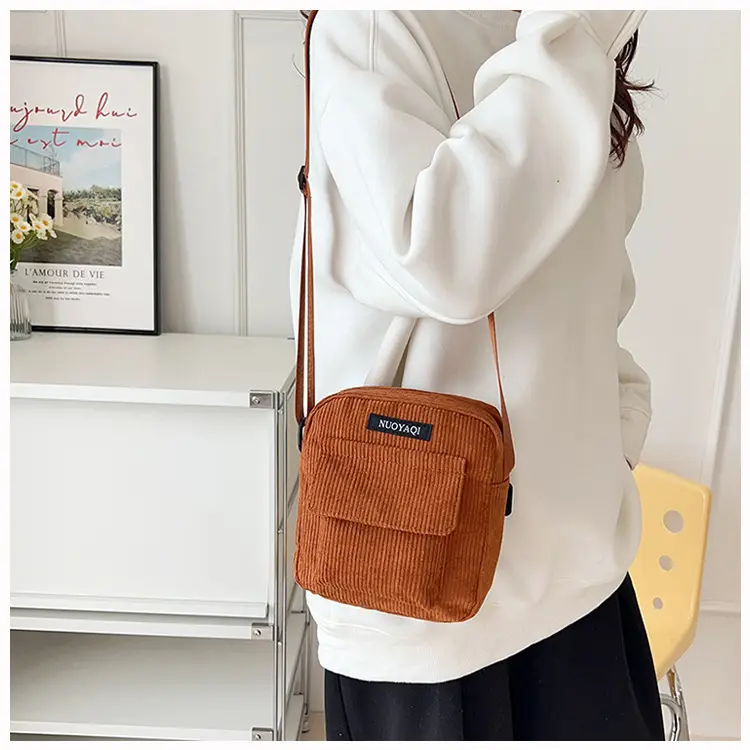 2025 Women's Crossbody Bag Corduroy Canvas Shoulder Bag — feature 11