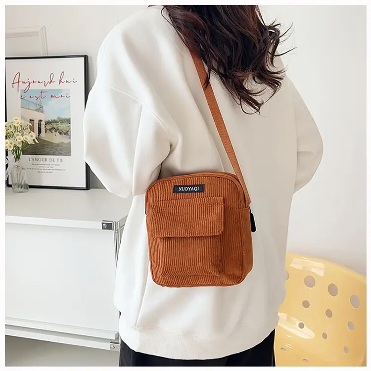 2025 Women's Crossbody Bag Corduroy Canvas Shoulder Bag — feature 12