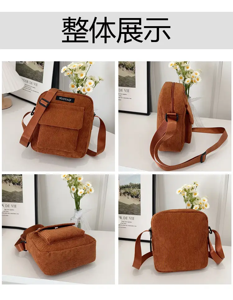 2025 Women's Crossbody Bag Corduroy Canvas Shoulder Bag — feature 4