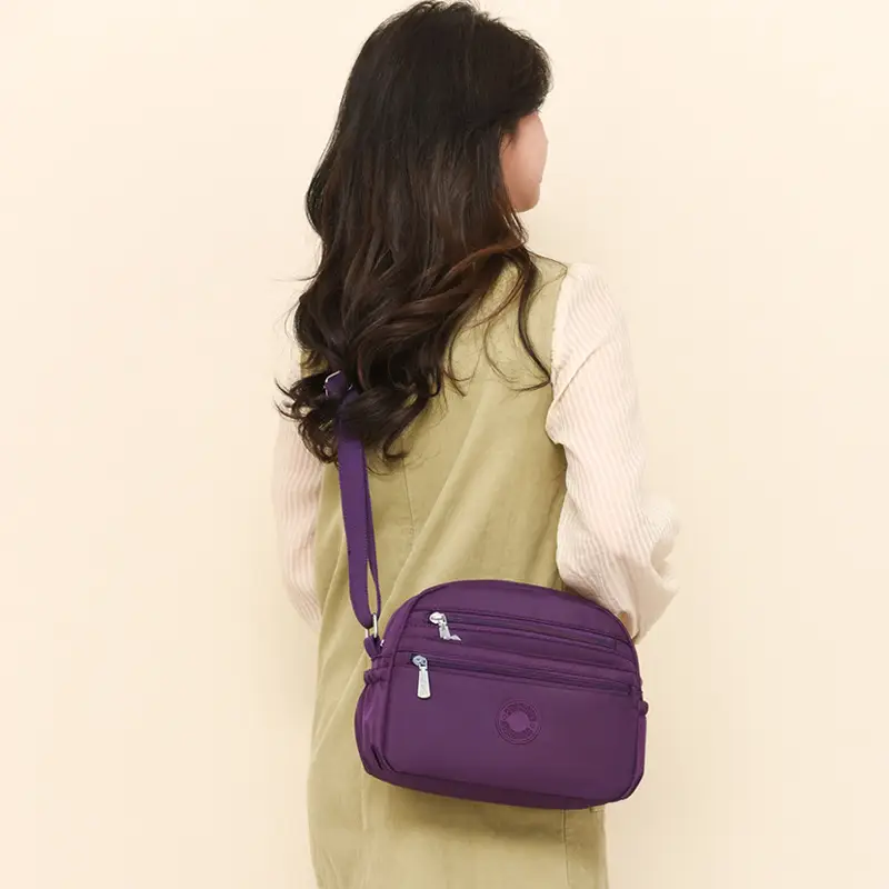 Black Nylon Crossbody Bag for Women with Water Repellent - Image 11