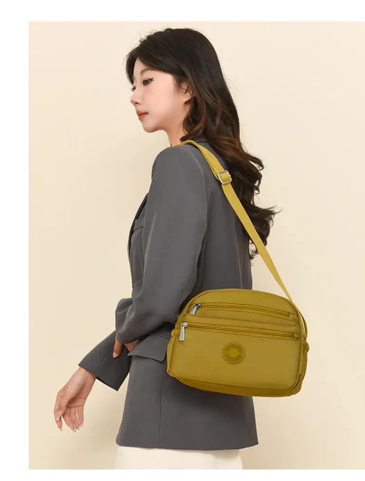 Black Nylon Crossbody Bag for Women with Water Repellent — feature 17