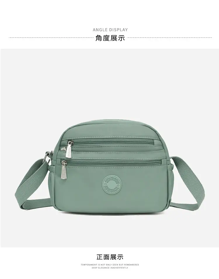 Black Nylon Crossbody Bag for Women with Water Repellent — feature 18