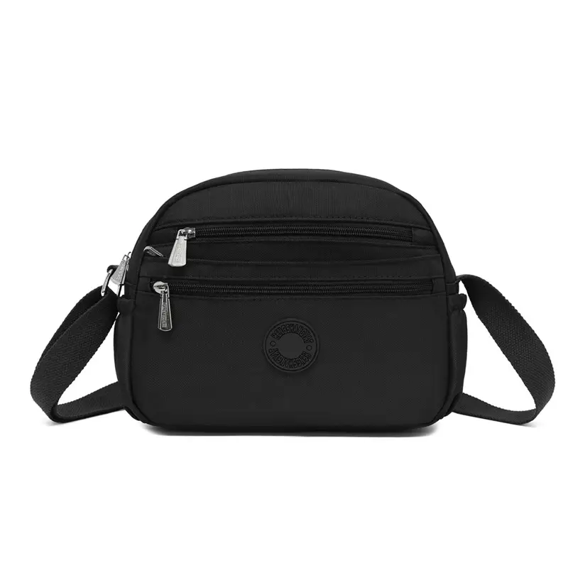 Black Nylon Crossbody Bag for Women with Water Repellent - Image 7