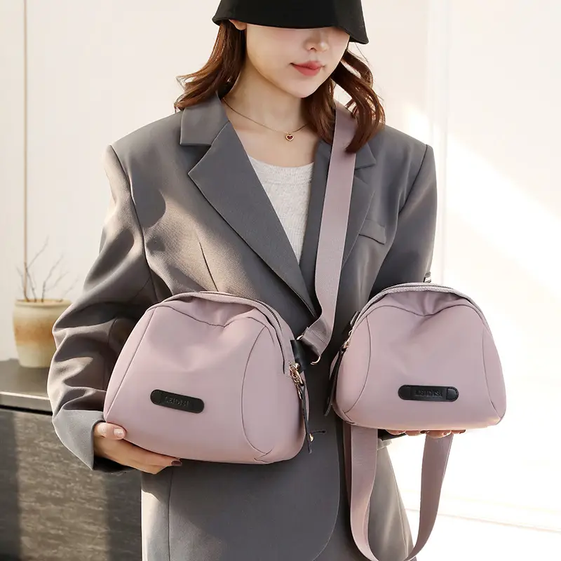 Women's Oxford Cloth Travel Backpack Brown Multi-Functional - Image 16