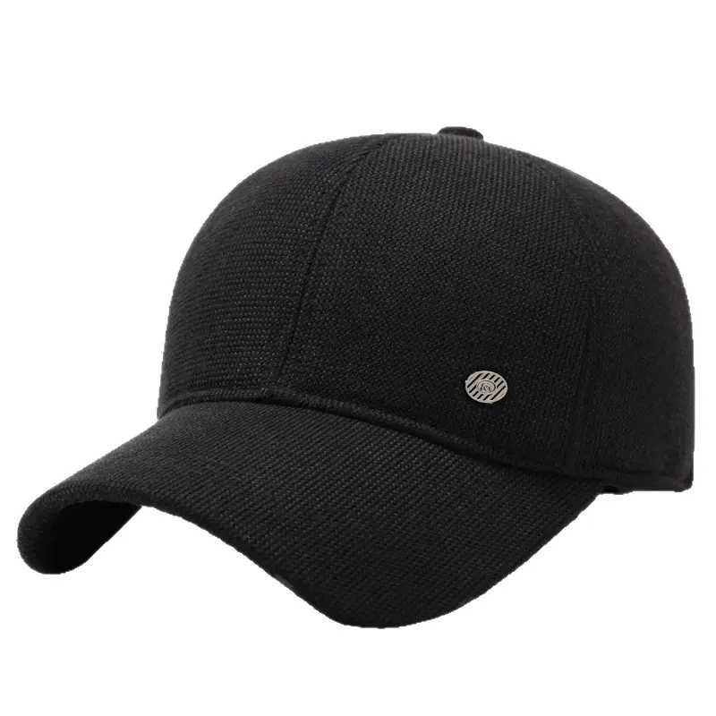 Men Winter Warm Fleece Cap Black Baseball - Image 8