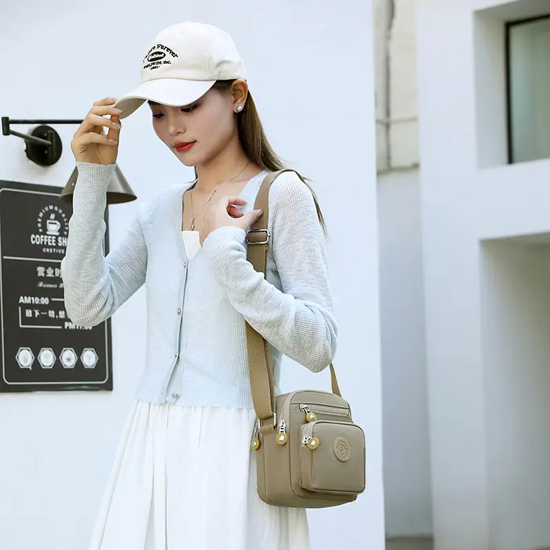 Women's Blue Canvas Crossbody Bag Mini Oxford Cloth Single Shoulder - Image 10