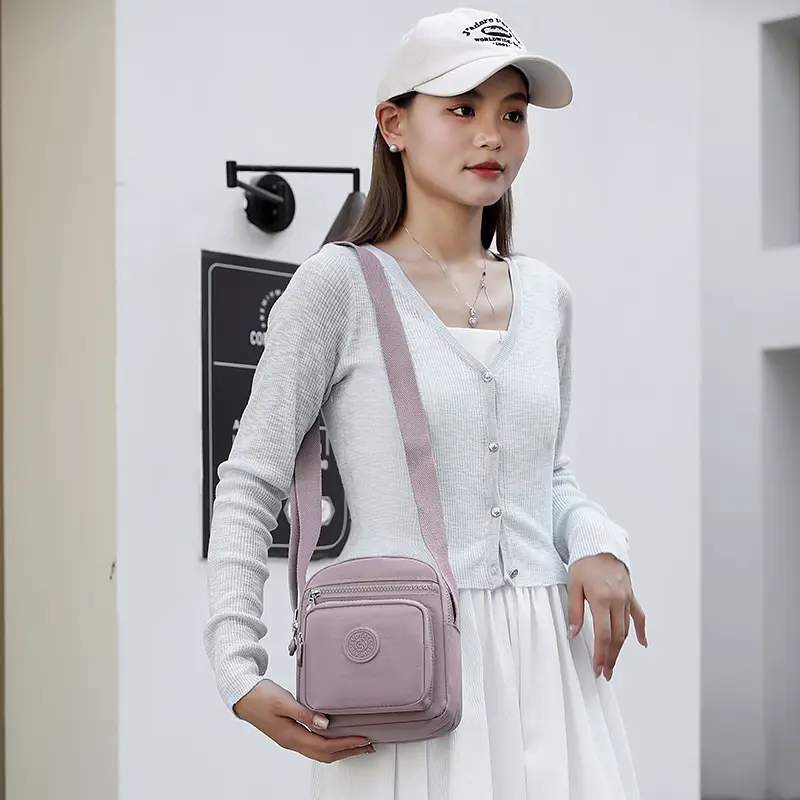 Women's Blue Canvas Crossbody Bag Mini Oxford Cloth Single Shoulder - Image 11