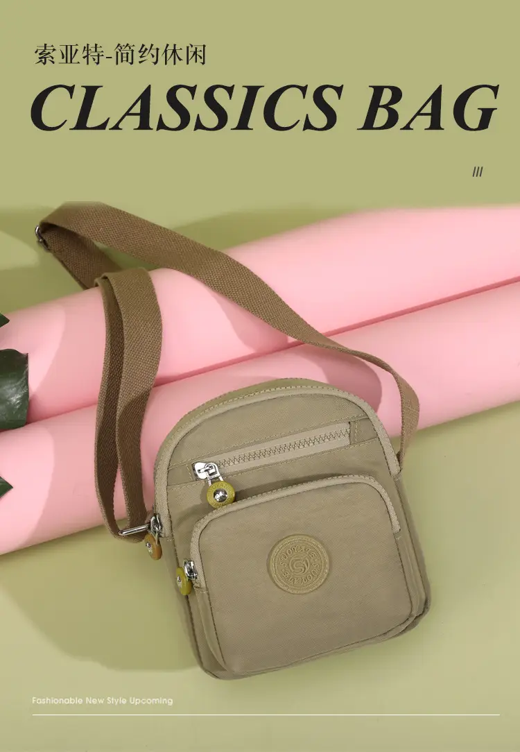 Women's Blue Canvas Crossbody Bag Mini Oxford Cloth Single Shoulder — feature 1