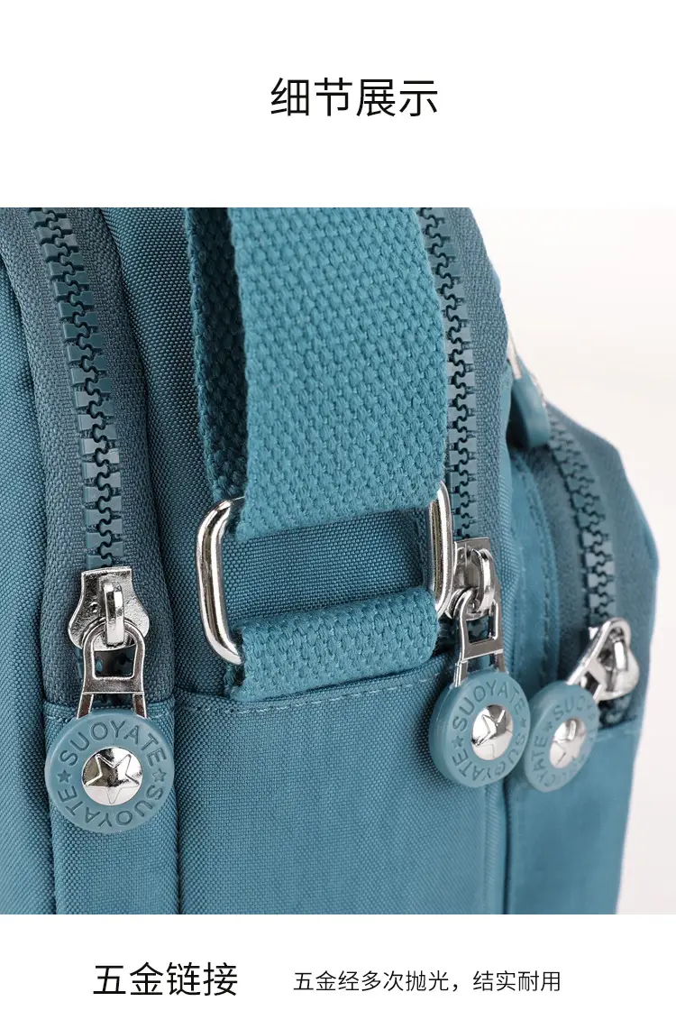 Women's Blue Canvas Crossbody Bag Mini Oxford Cloth Single Shoulder — feature 15