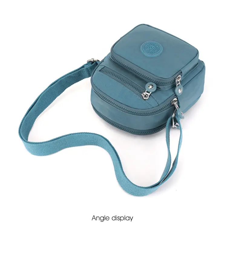 Women's Blue Canvas Crossbody Bag Mini Oxford Cloth Single Shoulder — feature 24