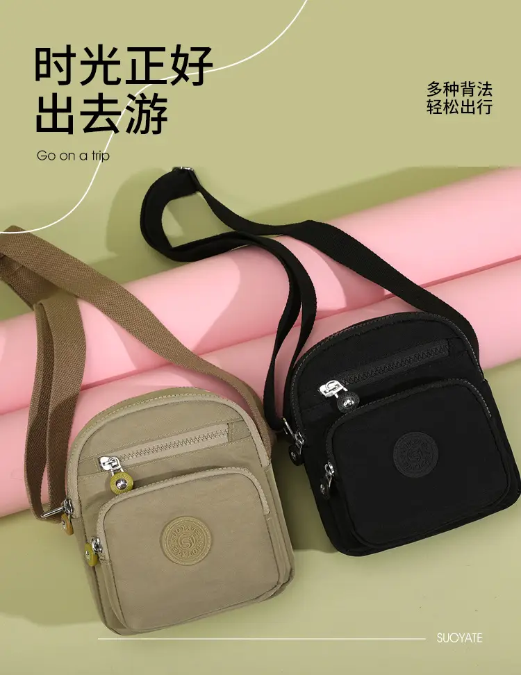 Women's Blue Canvas Crossbody Bag Mini Oxford Cloth Single Shoulder — feature 7