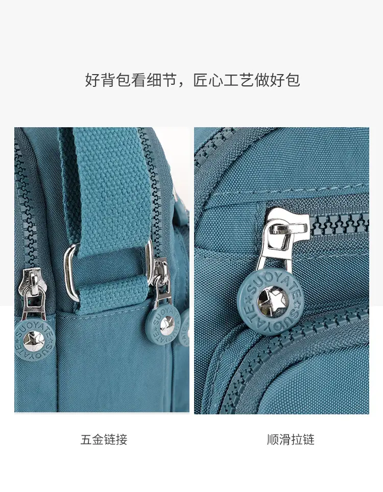 Women's Blue Canvas Crossbody Bag Mini Oxford Cloth Single Shoulder — feature 9