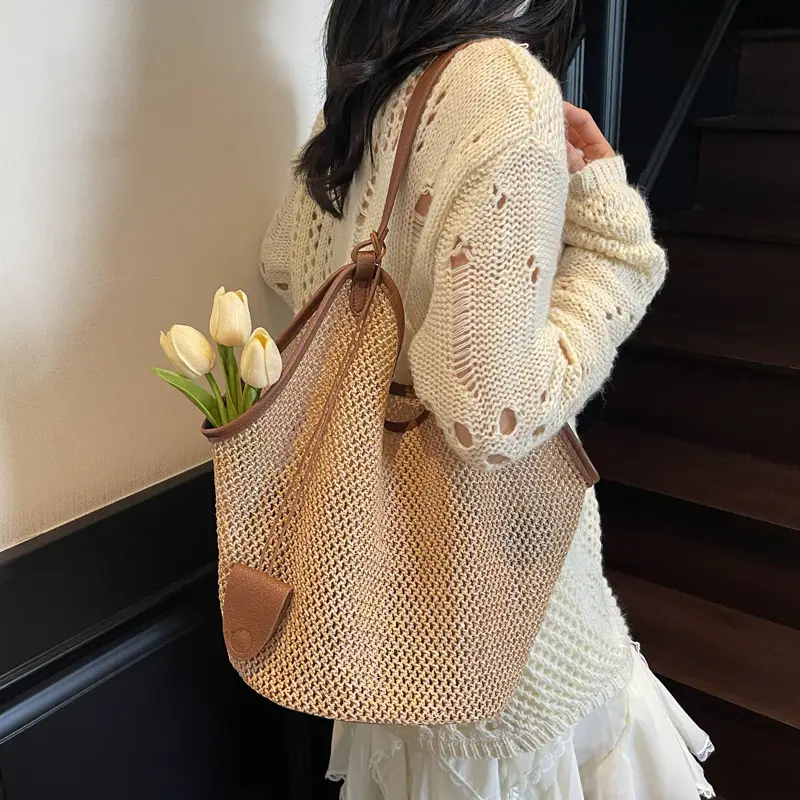 Lightweight Straw Tote Bag for Women, Large Capacity, New Arrival - Image 3