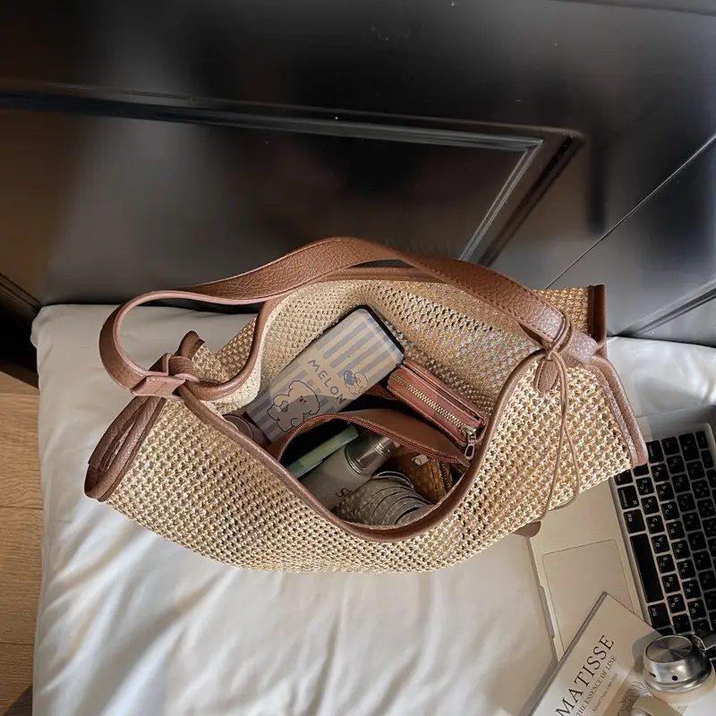 Lightweight Straw Tote Bag for Women, Large Capacity, New Arrival - Image 6