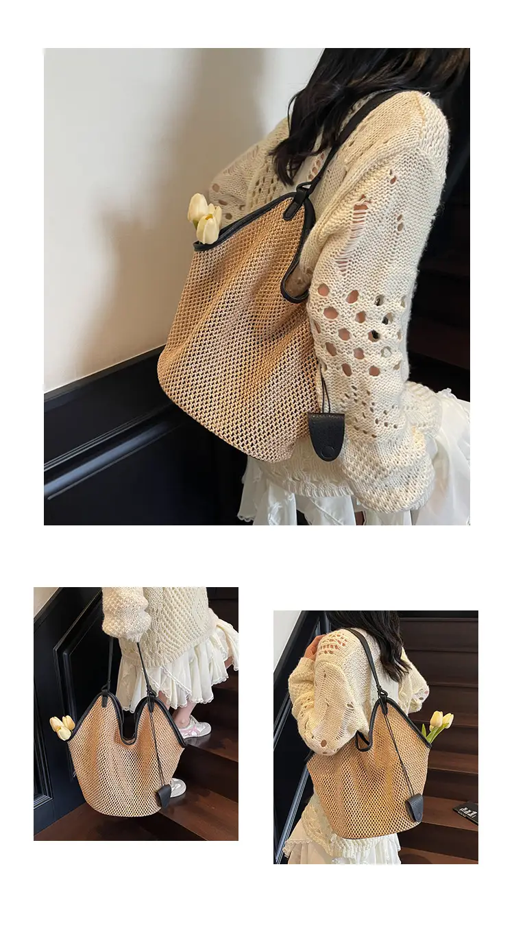 Lightweight Straw Tote Bag for Women, Large Capacity, New Arrival — feature 10