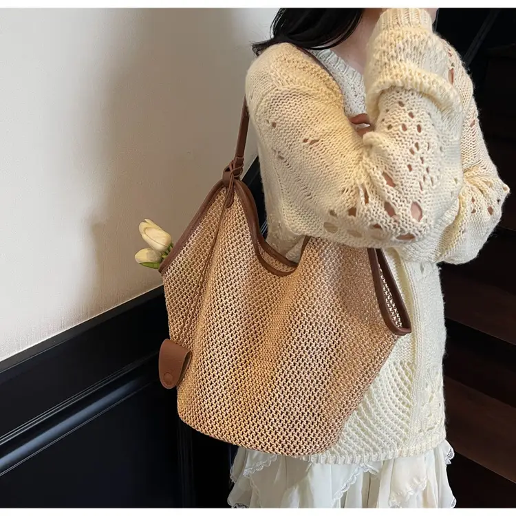 Lightweight Straw Tote Bag for Women, Large Capacity, New Arrival — feature 12