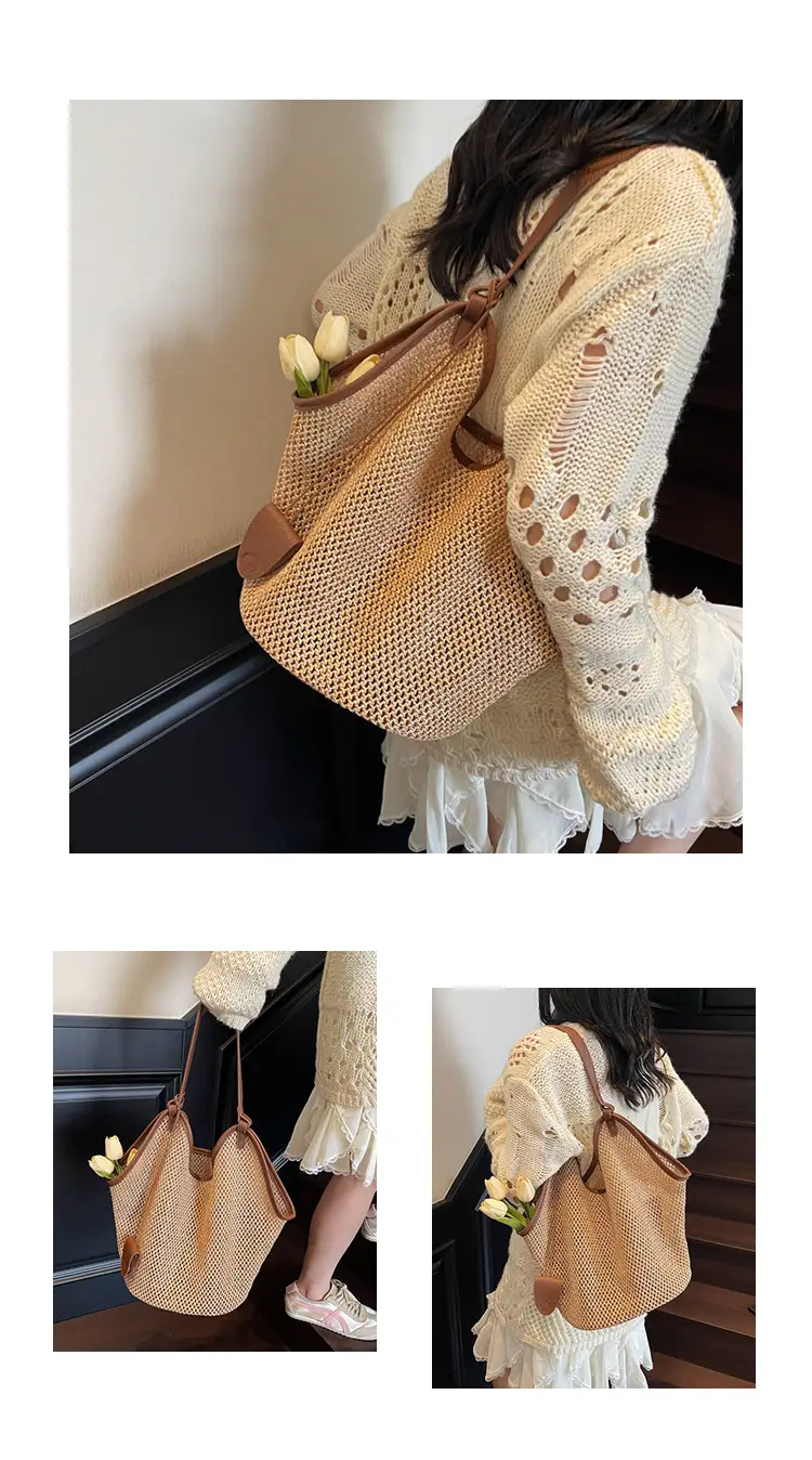 Lightweight Straw Tote Bag for Women, Large Capacity, New Arrival — feature 9