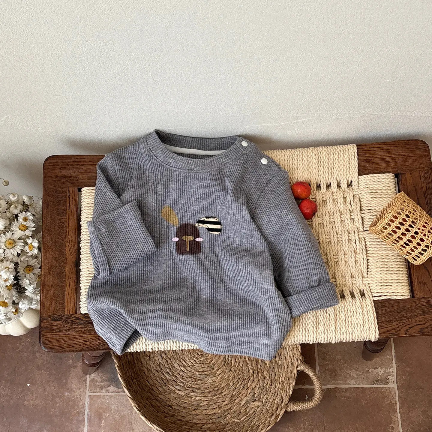 Baby Overalls Set Retro British Style Plaid Jumpsuit T-Shirt - Image 2
