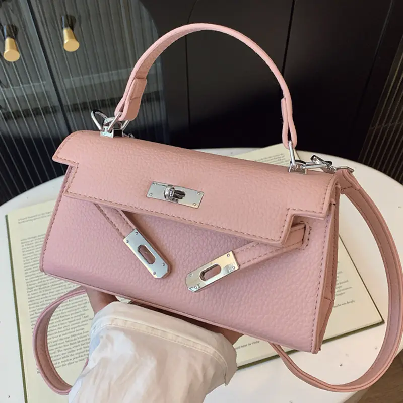 Pink Minimalist Platinum Shoulder Bag for Women 2026