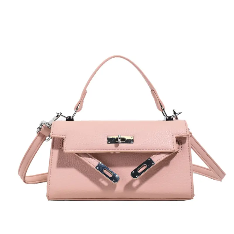 Pink Minimalist Platinum Shoulder Bag for Women 2026
