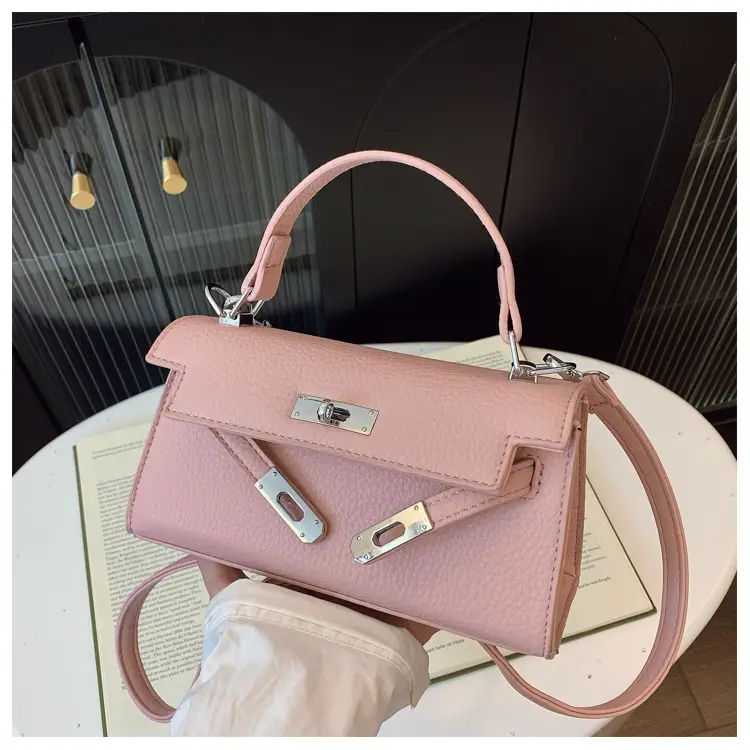Pink Minimalist Platinum Shoulder Bag for Women 2026