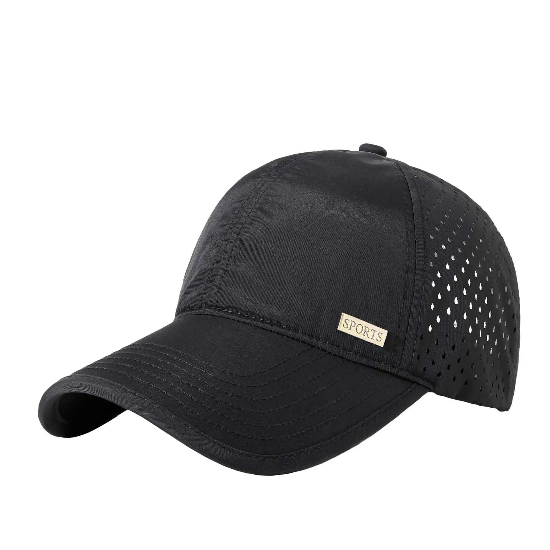 Men Adjustable Black Cycling Cap Lightweight Breathable