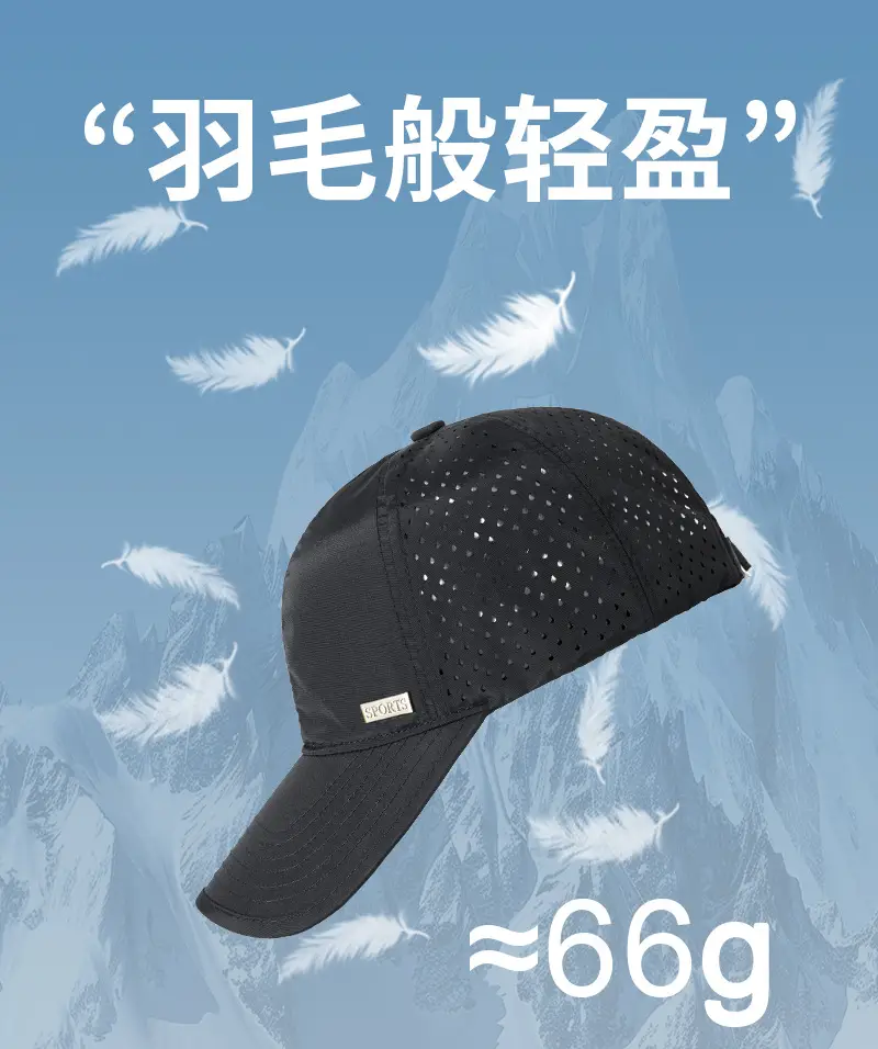Men Adjustable Black Cycling Cap Lightweight Breathable — feature 10