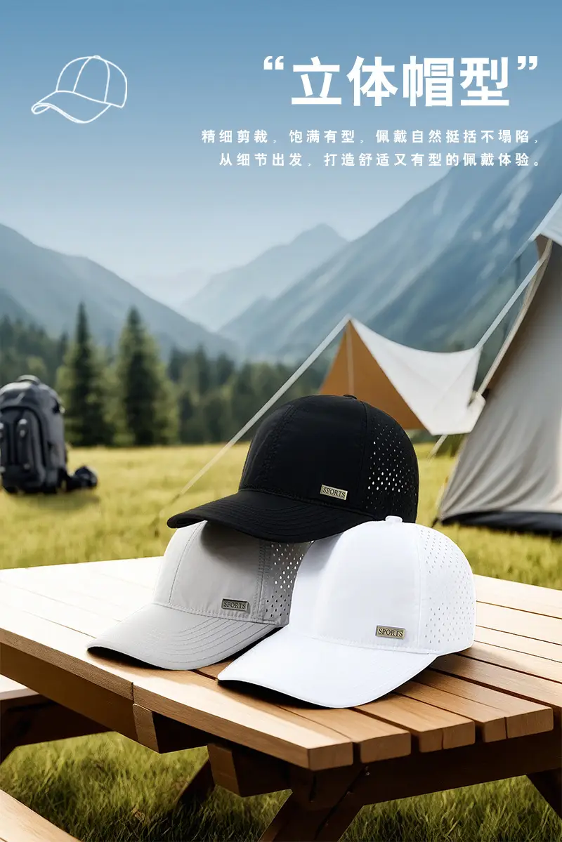 Men Adjustable Black Cycling Cap Lightweight Breathable — feature 17