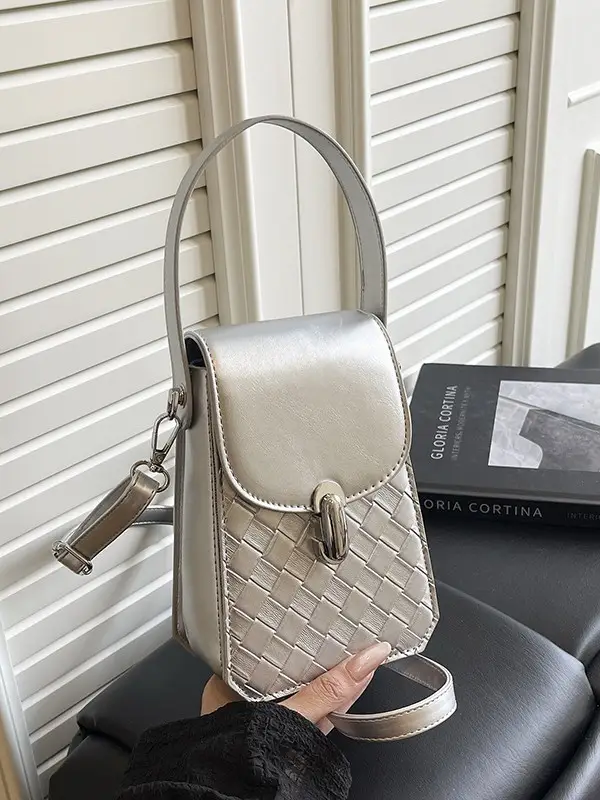 White Embroidered Shoulder Bag for Women 2025