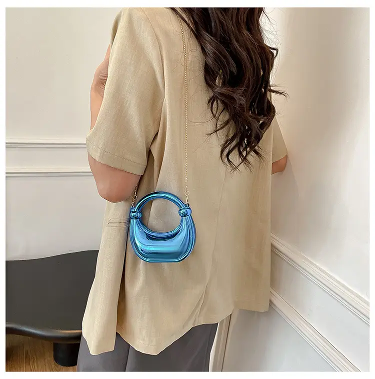 Golden Acrylic Mini Chain Shoulder Bag for Women — feature 12