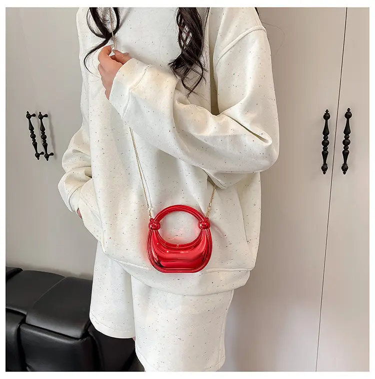 Golden Acrylic Mini Chain Shoulder Bag for Women — feature 23