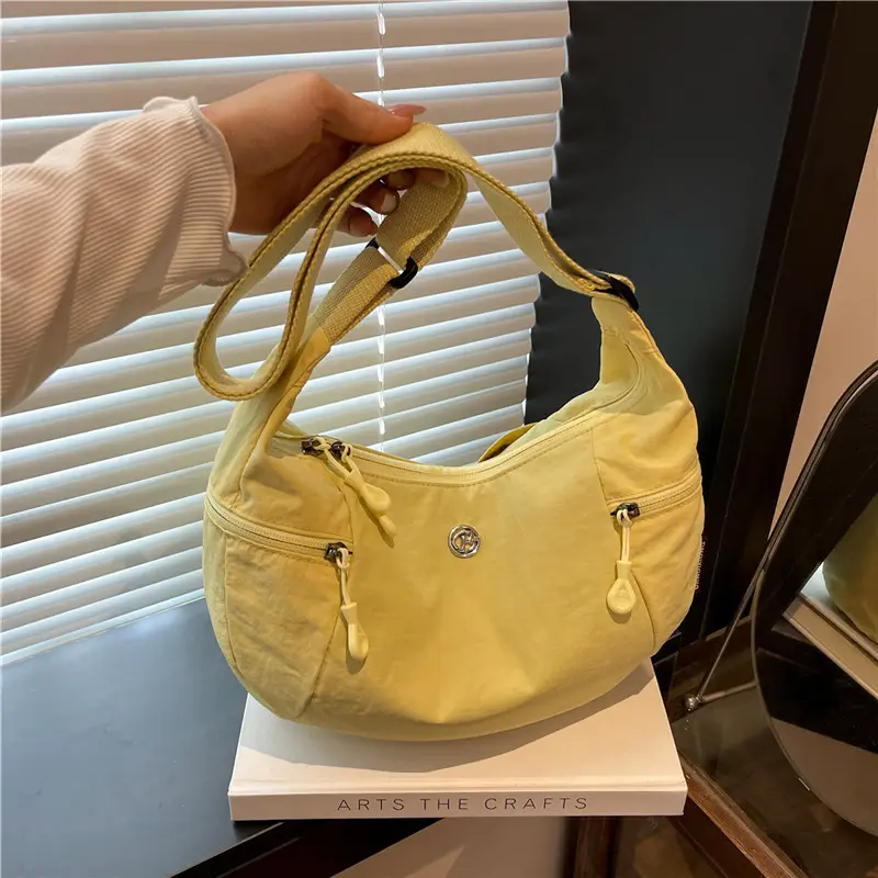 Women's Yellow Crossbody Bag Casual Lightweight Shoulder Bag - Image 5