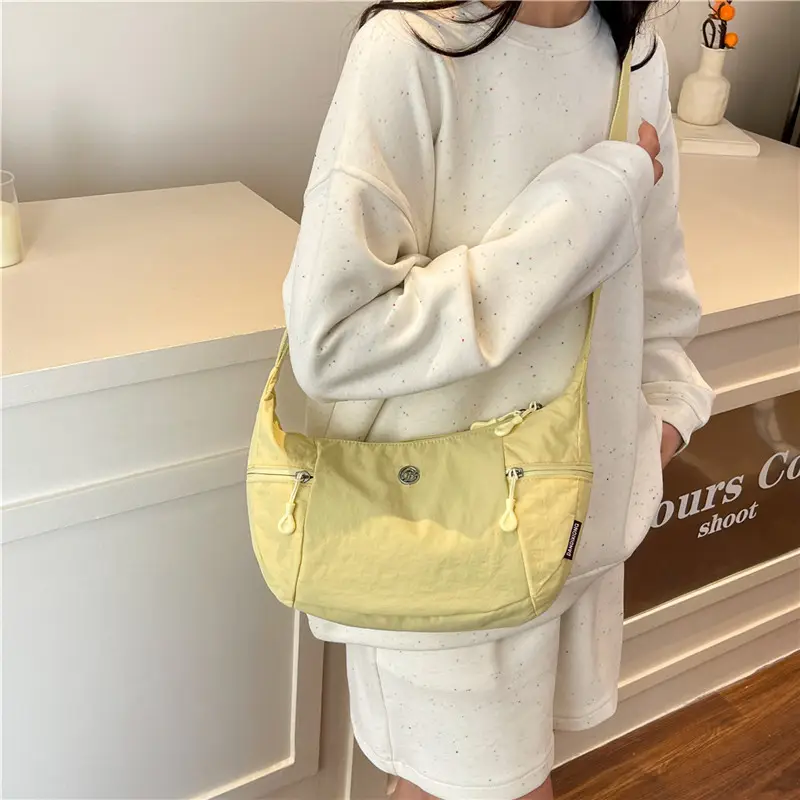 Women's Yellow Crossbody Bag Casual Lightweight Shoulder Bag - Image 9