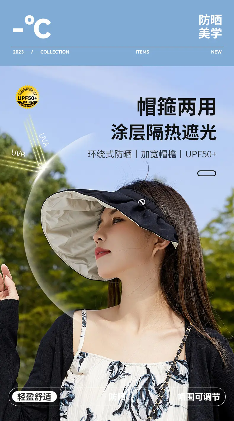 Adjustable UV Protection Hat for Women Large Bim — feature 2