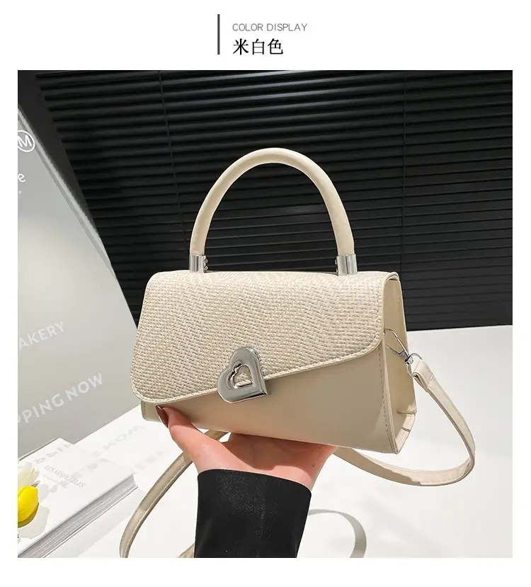 Women's One-Shoulder Crossbody Bag with Heart Logo — feature 12