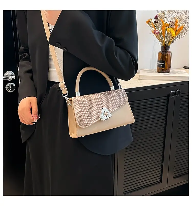 Women's One-Shoulder Crossbody Bag with Heart Logo — feature 30