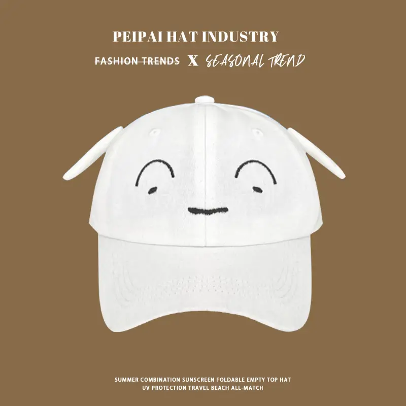 Cute Bear Cap for Women Sun Protection Wide Brim